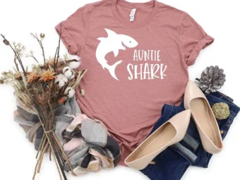 Auntie Shark Birthday T-shirt