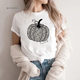 Cute Fall Teacher, Leopard Pumpkin Teaching Tshirt