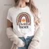 Rainbow Pumpkin Thanksgiving Teacher T-Shirt