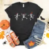 Dancing Skeleton with Witch Hat Happy T-Shirt