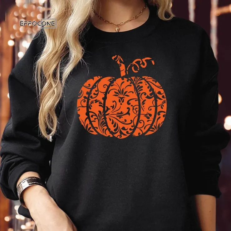 FLORAL PUMPKIN Halloween Sweatshirts