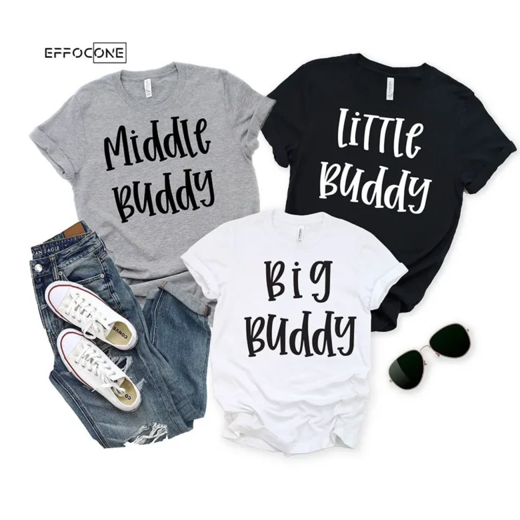 Big Buddy Little Buddy Middle Buddy T-shirt