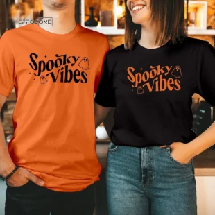 Spooky Vibes Hello fall thanks giving Halloween T shirt