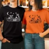 Halloween Cats and pumpkins T shirt