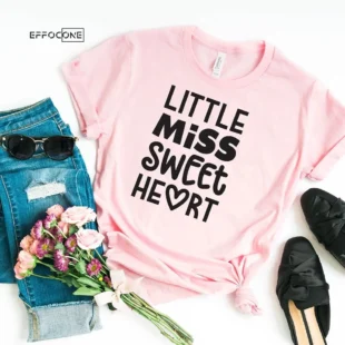 Little Miss Sweet Heart Toddler Girl T-Shirt