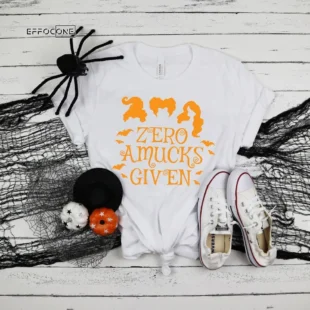 Zero Amucks Given Funny Halloween T-Shirt