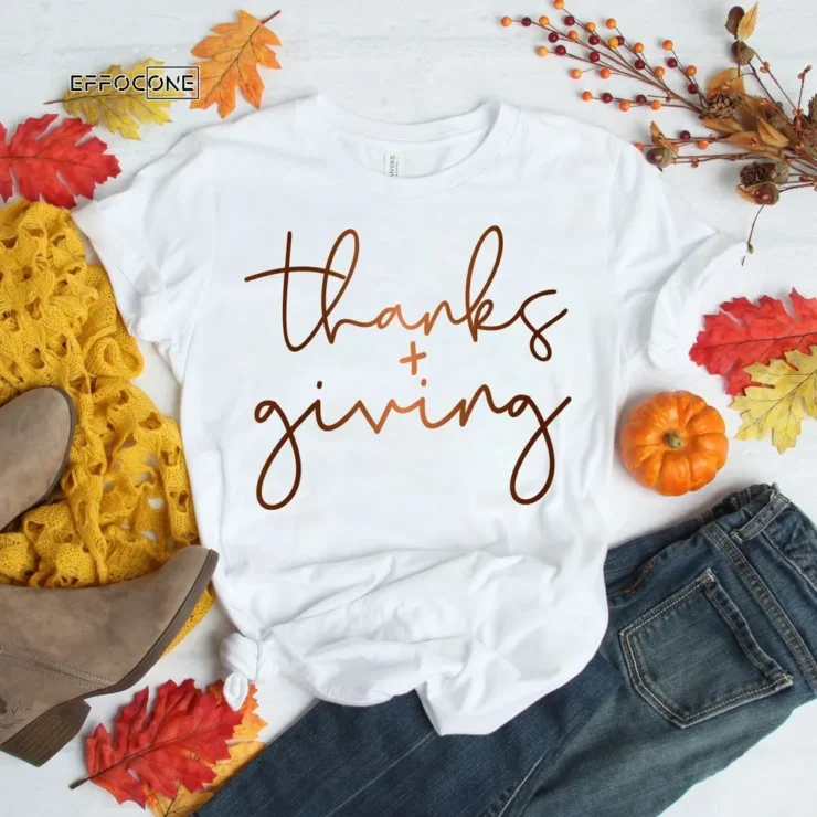 Thanksgiving Thankful Fall T-Shirt