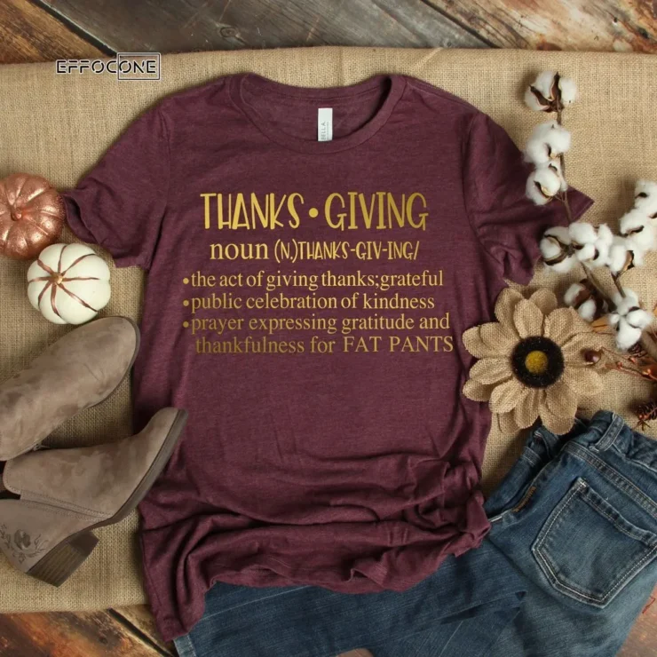 Thankful Grateful Blessed Thanksgiving Noun Buffalo T-Shirt