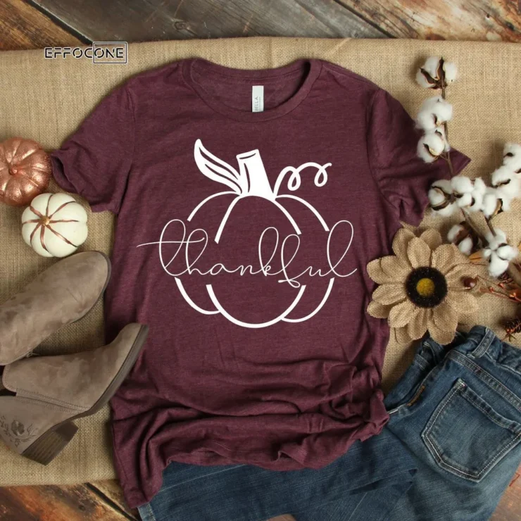 Thankful Pumpkin Thanksgiving T-Shirt