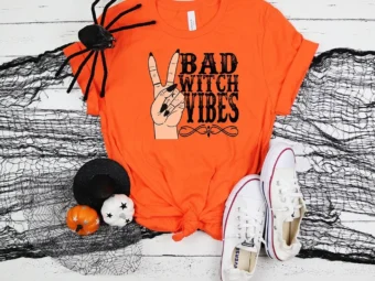 Bad Witch Vibes Halloween T-Shirt