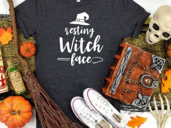 Resting Witch Face Halloween T-Shirt