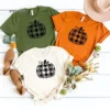 Plaid Pumpkin Thankgiving T-Shirt