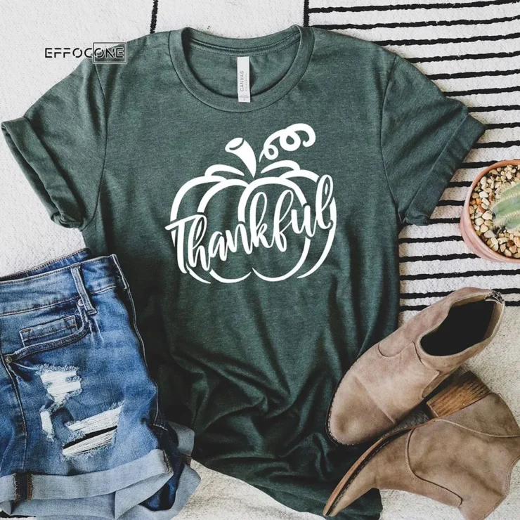 Thankful Pumpkin Thanksgiving T-Shirt