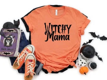 Witchy Mama Halloween Funny T-Shirt