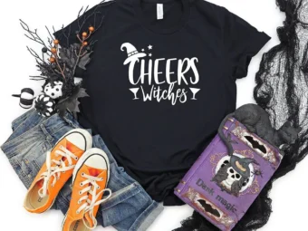 Cheers Witches Broom Pumpkin T-Shirt