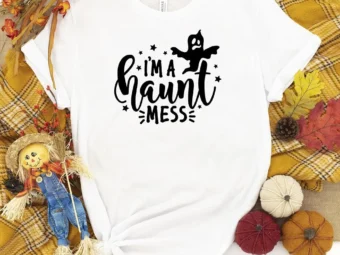 I am a Haunt Mess Cheers Witches Pumpkin T-Shirt