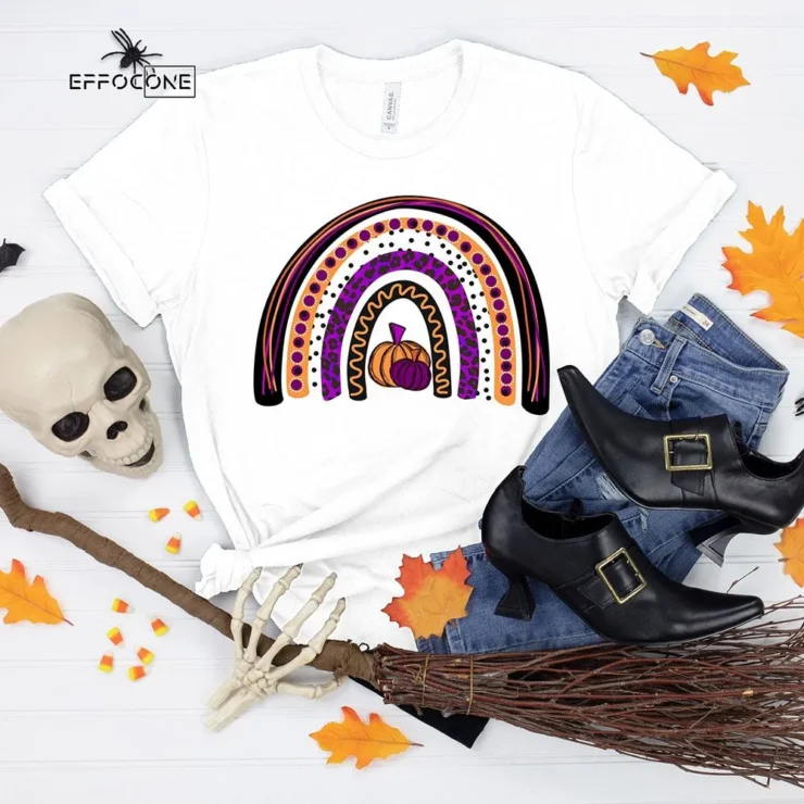 Pumpkin Rainbow Halloween T-Shirt