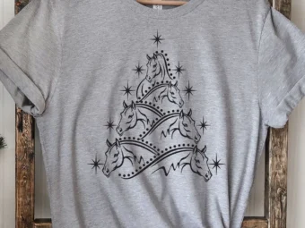 Horse Christmas Tree T-Shirt