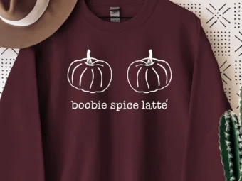 Boobie Spice Latte Fall Mama T-shirt