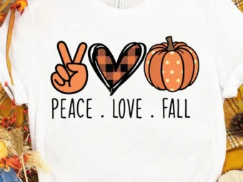 Peace Love Fall Pumpkin T-Shirt
