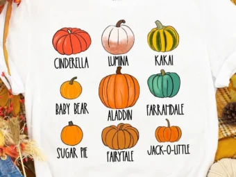 Pumpkin Varieties Fall T-shirt