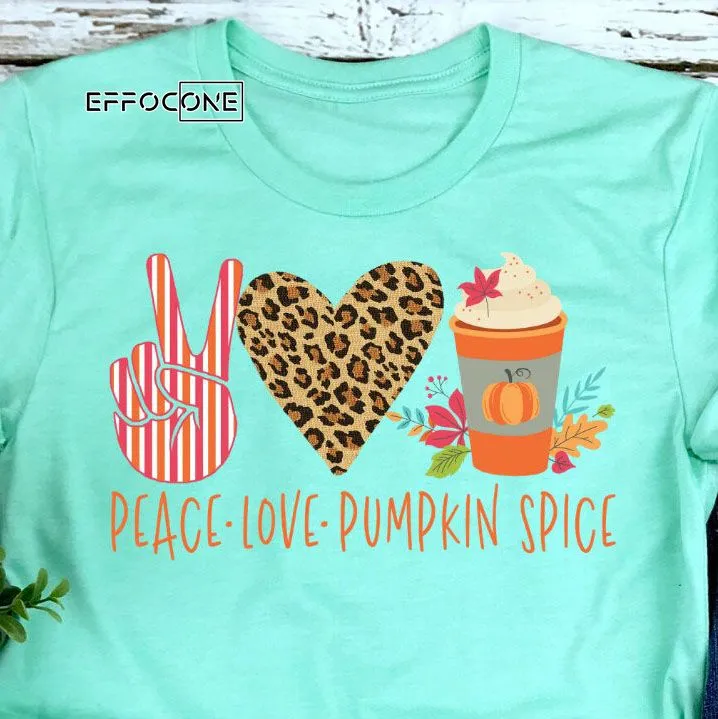 Peace Love Pumpkin Spice Fall Pumpkin T-Shirt