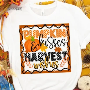 Pumpkin Kisses And Harvest Wishes T-Shirt