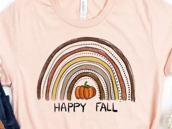 Happy Fall Rainbow Leopard T-Shirt