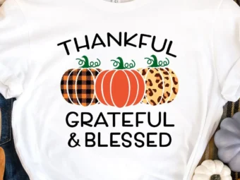 Thankful Grateful and Blessed Fall T-Shirt