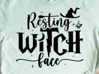 Resting Witch Face Halloween T-Shirt