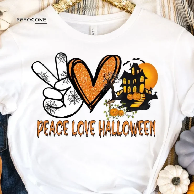 Peace Love Halloween T-Shirt