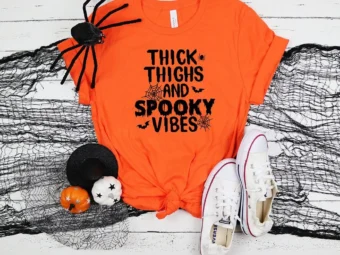 Thick Thighs And Spooky Vibes T-Shirt