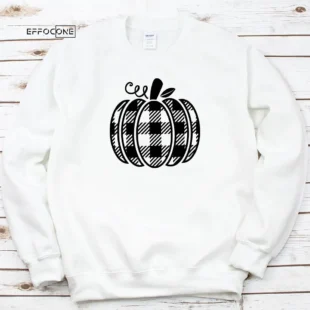 Plaid Pumpkin Thankgiving T-Shirt