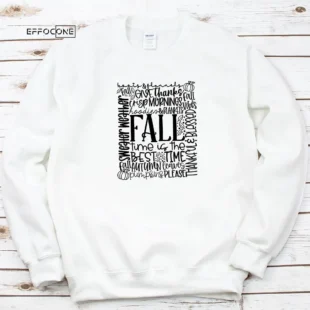 Fall Typography Thankgiving T-Shirt