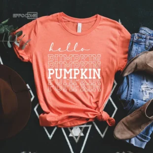 Hello Pumpkin Ladies Fall T-Shirt