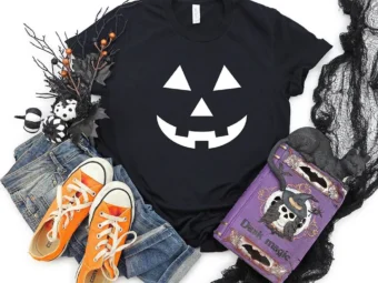 Halloween Pumpkin Face Funny T-Shirt