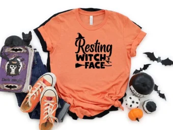 Resting Witch Face Halloween T-shirt