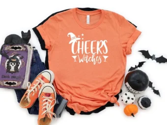 Cheers Witches Broom Pumpkin T-Shirt