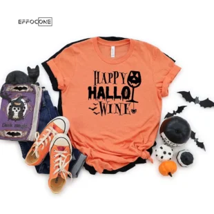 Happy Hallo Wine Halloween T-shirt