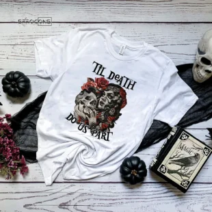 Til Death Do Us Part Happy Halloween Momster Mom Spooky T-shirt