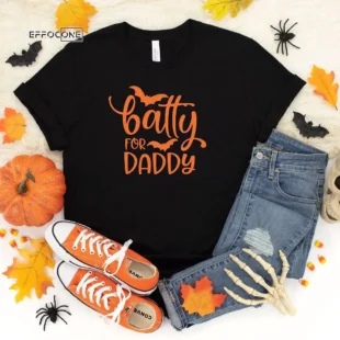 Batty For Daddy Halloween T-Shirt