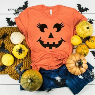 Pumpkin Face Halloween T-Shirt