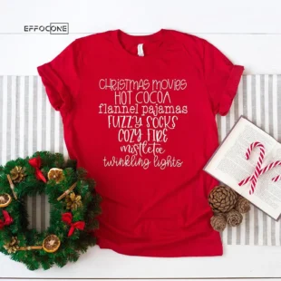 Christmas Movies Flannels Hot Cocoa T-Shirt