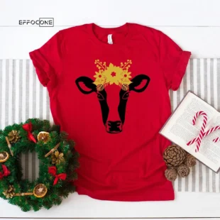 Christmas Cow Animal T-Shirt