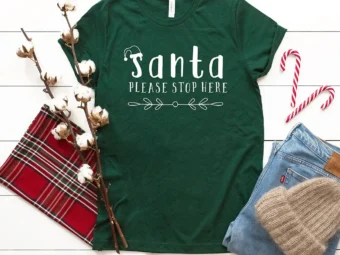 Santa Please Stop Here Christmas Season T-Shirt