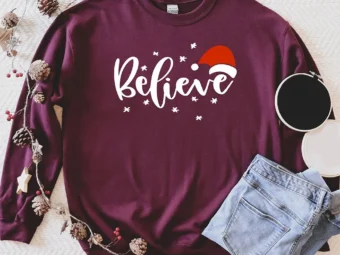 Believe Christmas Santa T-Shirt