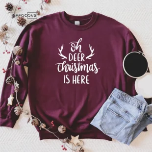 Oh Deer Christmas Is Here T-Shirt