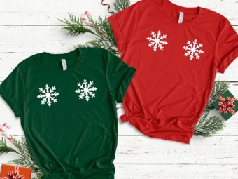 Snowflake Boobs Funny Christmas T-Shirt