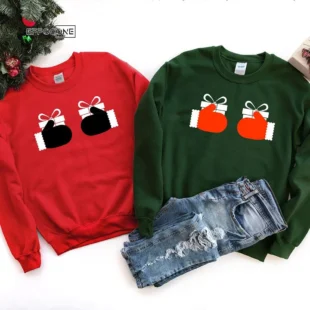 Christmas Boobs Santa Hands T-Shirt