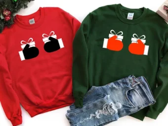 Christmas Boobs Santa Hands T-Shirt